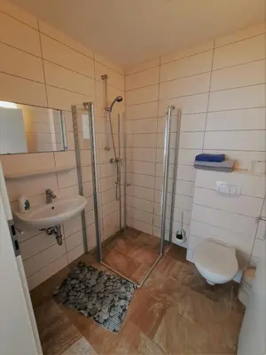 Ein Badezimmer in der Unterkunft Pension Bei Valentina