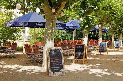Ein Garten an der Unterkunft Kurpark-Hotel