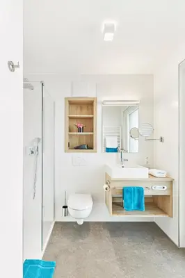 Ein Badezimmer in der Unterkunft Gästehaus Bauer - Schlafen auf dem Weingut