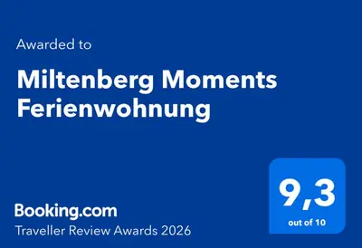 Ein Zertifikat, Auszeichnung, Logo oder anderes Dokument, das in der Unterkunft Miltenberg Moments Ferienwohnung ausgestellt ist