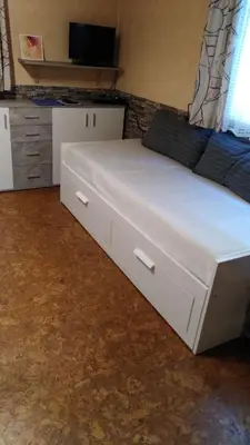 Ein Bett oder Betten in einem Zimmer der Unterkunft Fewo Frank