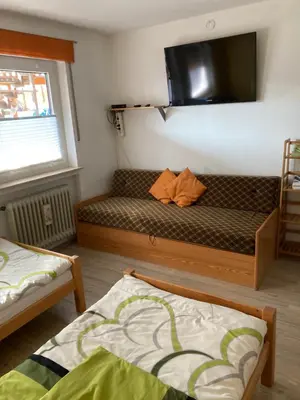 Ein Sitzbereich in der Unterkunft Ferienwohnung Schwarz