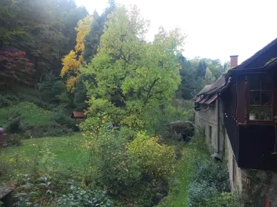 Ein Garten an der Unterkunft Bachgeflüster - 3 Zimmer am Heiligenberg im NATURA 2000 Gebiet