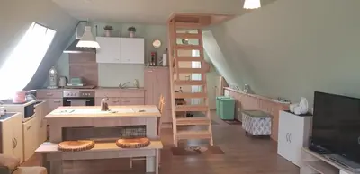 Küche/Küchenzeile in der Unterkunft Ferienhaus Kleine Auszeit