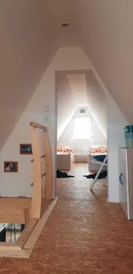 Ein Bett oder Betten in einem Zimmer der Unterkunft Ferienhaus Kleine Auszeit