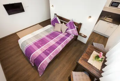 Ein Bett oder Betten in einem Zimmer der Unterkunft Pension SiLa