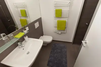 Ein Badezimmer in der Unterkunft Pension SiLa