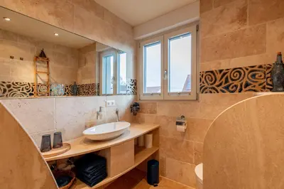 Ein Badezimmer in der Unterkunft Laura‘s Heimat