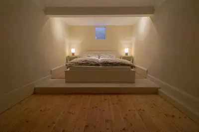 Ein Bett oder Betten in einem Zimmer der Unterkunft Wohnung im Herzen von Ludwigsburg