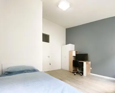 Ein Bett oder Betten in einem Zimmer der Unterkunft Traumhaftes Privatzimmer in Karlsruhe