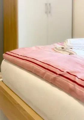 Ein Bett oder Betten in einem Zimmer der Unterkunft Traumhaftes Privatzimmer in Karlsruhe