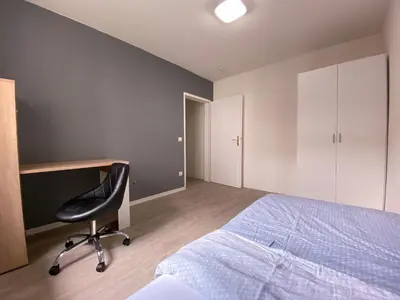 Ein Bett oder Betten in einem Zimmer der Unterkunft Traumhaftes Privatzimmer in Karlsruhe