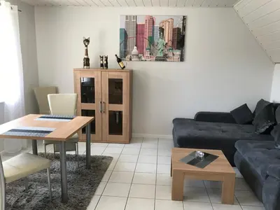 Ein Sitzbereich in der Unterkunft Ferienwohnung Bernhard