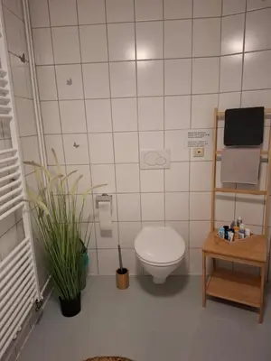 Ein Badezimmer in der Unterkunft Ferienwohnung Am Wald