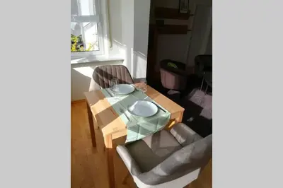 Ein Sitzbereich in der Unterkunft Am Mühlbach