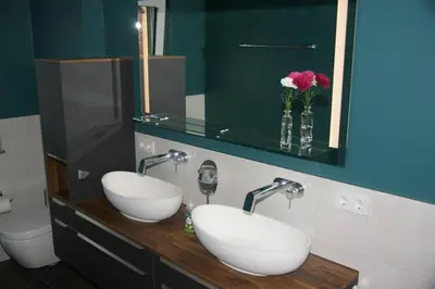 Ein Badezimmer in der Unterkunft Ferienwohnung 'Burgblick'