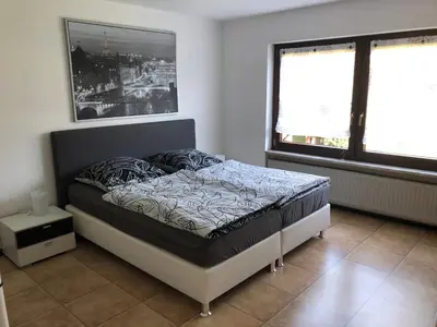 Ein Bett oder Betten in einem Zimmer der Unterkunft Ferienwohnung Janson-2