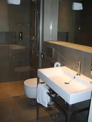 Ein Badezimmer in der Unterkunft Hotel Schnookeloch