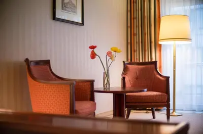 Ein Sitzbereich in der Unterkunft Parkhotel 1901 Mannheim