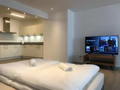 TV/Unterhaltungsangebot in der Unterkunft Monteurwohnung Pforzheim Zentrum