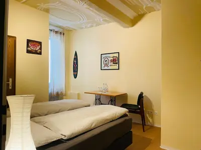 Ein Bett oder Betten in einem Zimmer der Unterkunft PUB 111 - Die Altstadt Unterkunft
