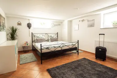 Ein Bett oder Betten in einem Zimmer der Unterkunft Ferienwohnung Casa Sophia