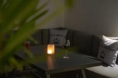 Ein Sitzbereich in der Unterkunft Ferienhaus Lenchen