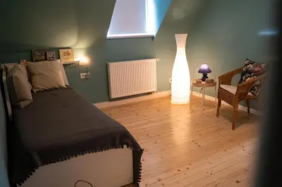 Ein Sitzbereich in der Unterkunft Ferienhaus Lenchen