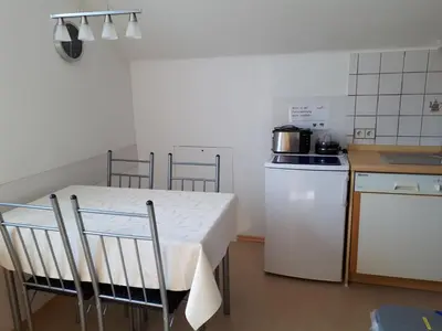 Küche/Küchenzeile in der Unterkunft Ferienwohnung Rheinzabern