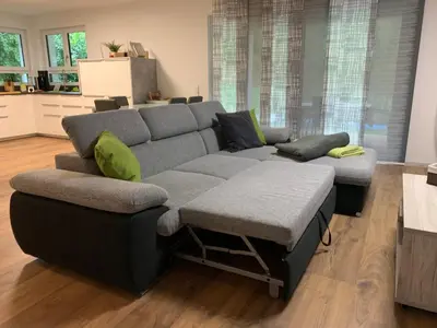 Ein Sitzbereich in der Unterkunft Firmen & Ferienwohnung Brecht 1