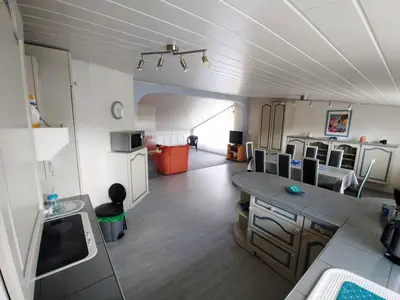 Ein Sitzbereich in der Unterkunft Ferienwohnung Olm