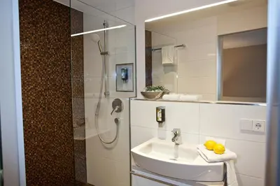 Ein Badezimmer in der Unterkunft Hotel-Restaurant Arneggers Adler