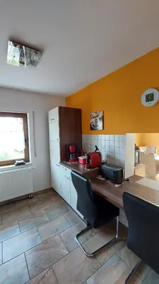 Küche/Küchenzeile in der Unterkunft Ferienwohnung Sonja Sinsheim