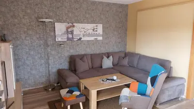 Ein Sitzbereich in der Unterkunft Ferienwohnung Sonja Sinsheim