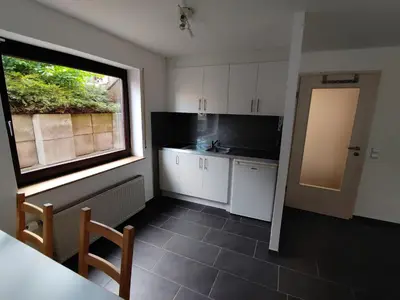 Küche/Küchenzeile in der Unterkunft Ferienwohnung Kerstin Grambow