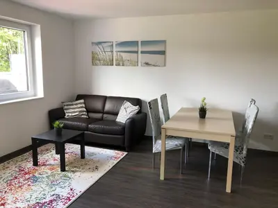 Ein Sitzbereich in der Unterkunft 1,5 ZKB Wohnung im Odenwald, an der Bergstraße mit tollem Ausblick