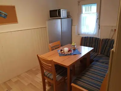 Küche/Küchenzeile in der Unterkunft Weschnitzstubb