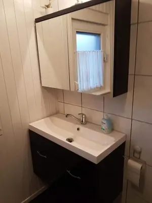 Ein Badezimmer in der Unterkunft Weschnitzstubb