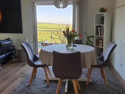 Ein Sitzbereich in der Unterkunft Charmante Ferienwohnung 100 qm