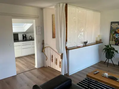 Küche/Küchenzeile in der Unterkunft Charmante Ferienwohnung 100 qm