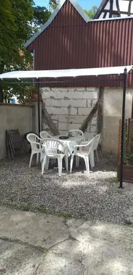 Ein Patio oder anderer Außenbereich in der Unterkunft Lutzes Ferienhaus