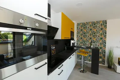 Küche/Küchenzeile in der Unterkunft Joanna Apartment - MA Käfertal