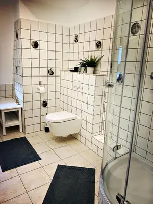 Ein Badezimmer in der Unterkunft Schwarzer Adler