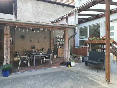 Ein Balkon oder eine Terrasse in der Unterkunft Ferienwohnung Baumann