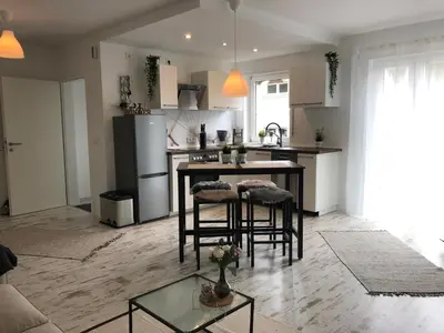 Küche/Küchenzeile in der Unterkunft Schöne Ferienwohnung nahe Heidelberg