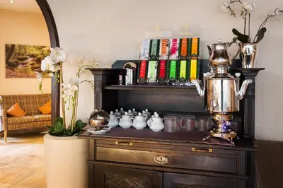 Kaffee-/Teezubehör in der Unterkunft Hotel Die Kleine Blume