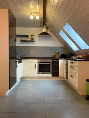 Küche/Küchenzeile in der Unterkunft Ferienwohnung Sinsheim