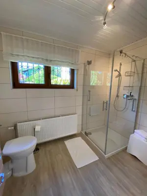 Ein Badezimmer in der Unterkunft Odenwald Chalet