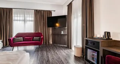Ein Sitzbereich in der Unterkunft PLAZA INN Heilbronn