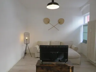 Ein Sitzbereich in der Unterkunft L8 Street - Mannheim Innenstadt